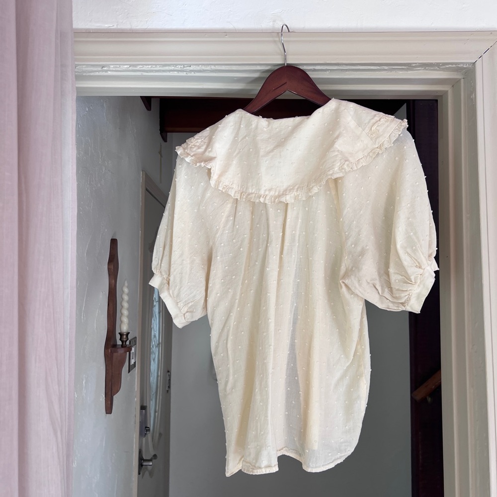 Mango Babydoll Collar Blouse Size XS - Picture 5 of 7
